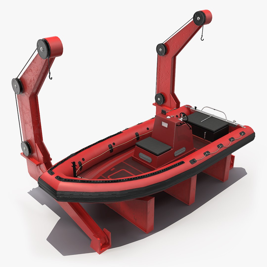 Boat Crane 3D model preview