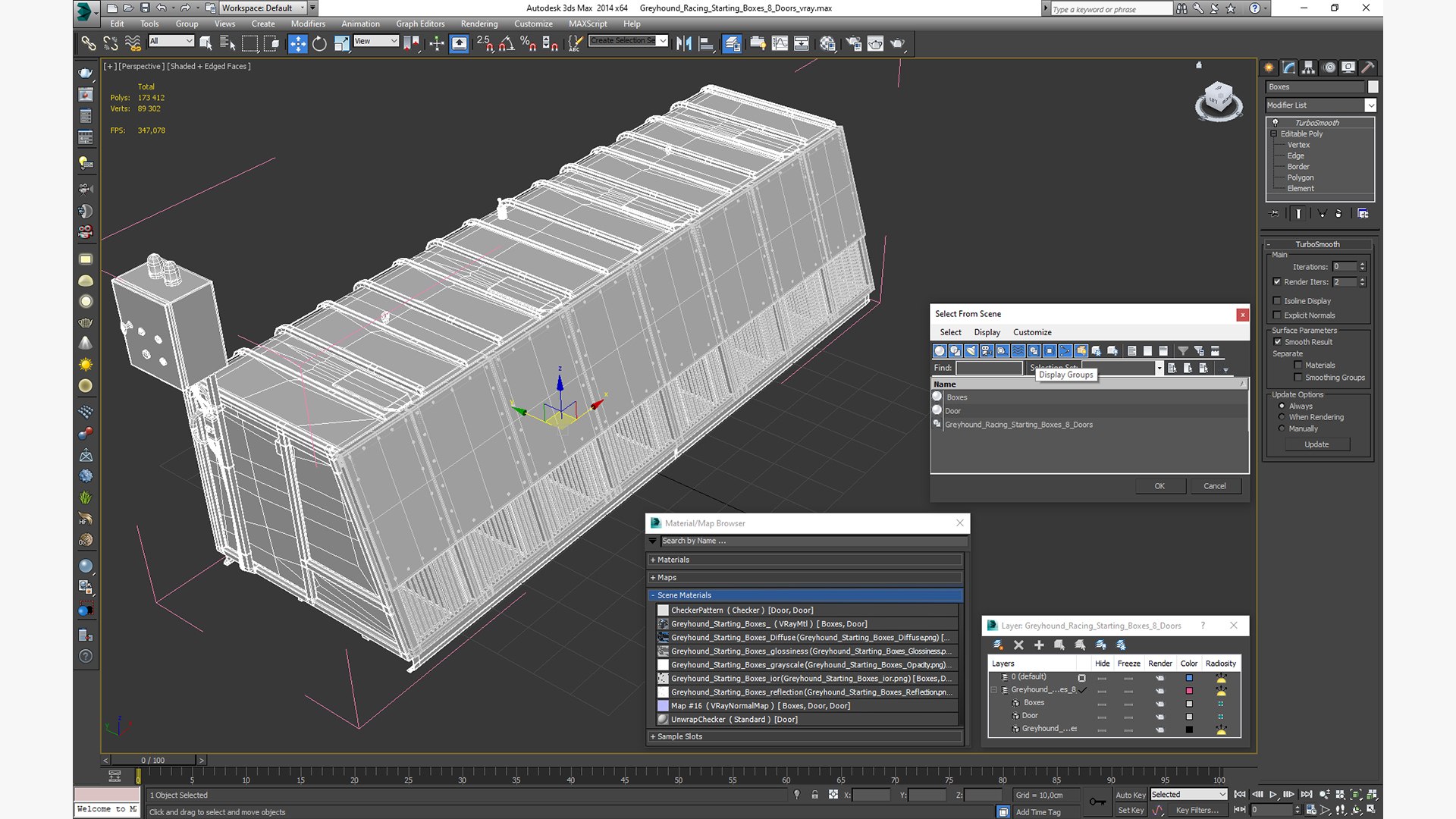 Greyhound Racing Starting Boxes 8 Doors 3D - TurboSquid 1941677
