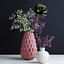 pink white vases flowers plants 3d model