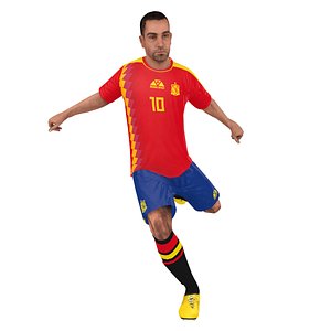Soccer Player 2018 Spain Rigged