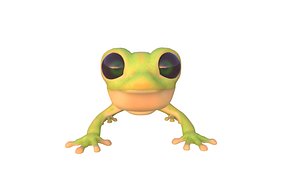 3D frog rigged color