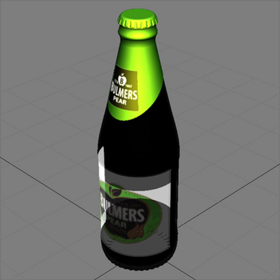 3d Model Of Bulmers Pear Cider Bottle