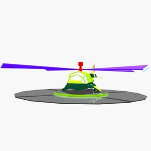 Low poly helicopter model