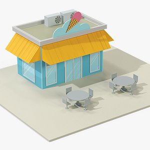 Cartoon Cafe Building