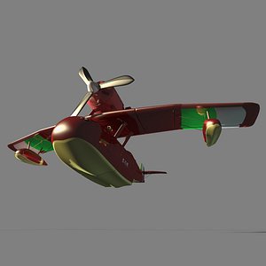 The red pig cartoon planes 3D