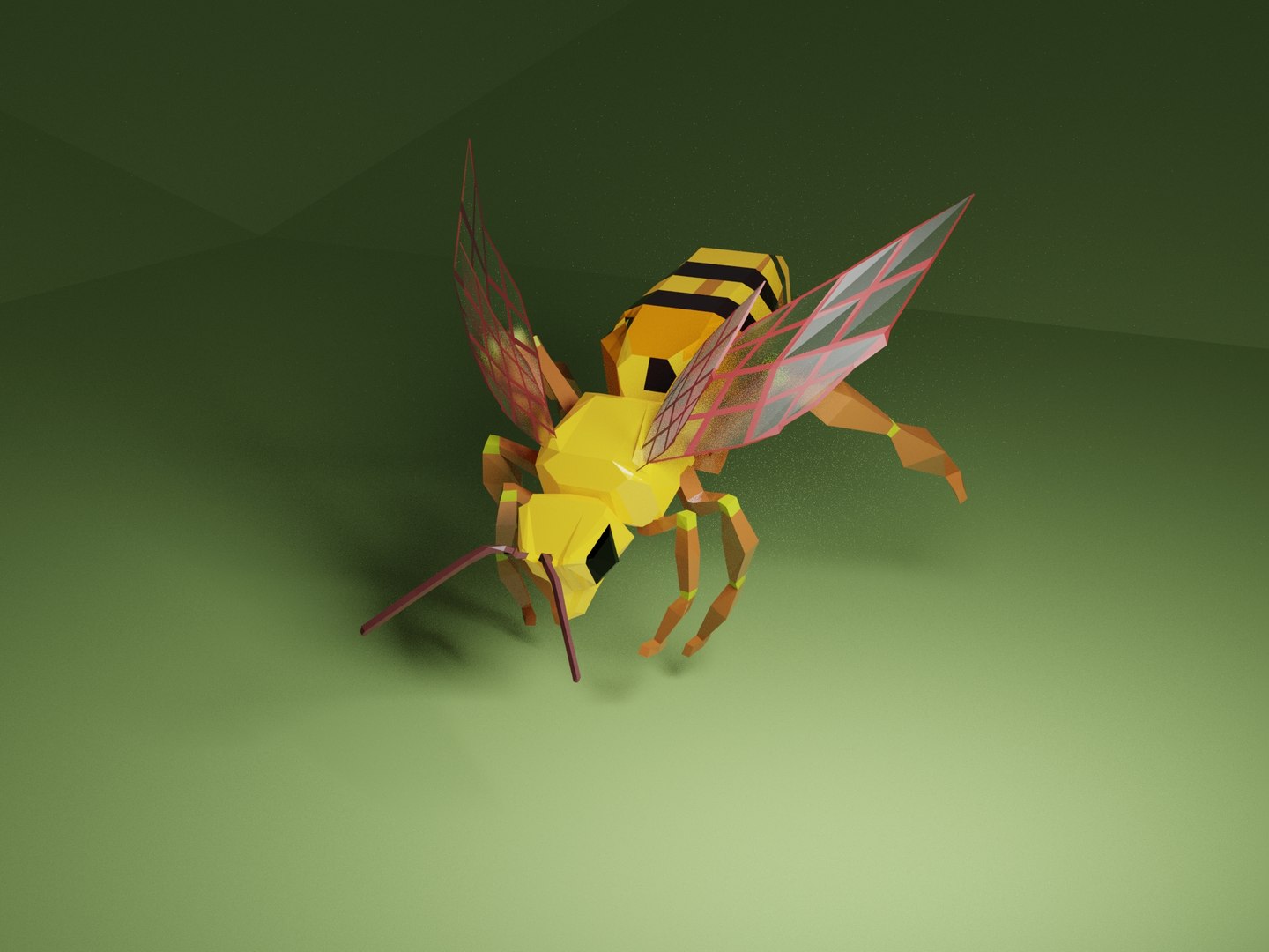 Bee in simple geometry style 3D model - TurboSquid 1824669