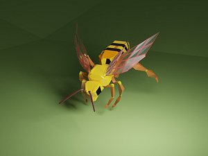 Bee in simple geometry style