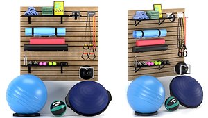 3D StoreWALL Home Gym Fitness Yoga model