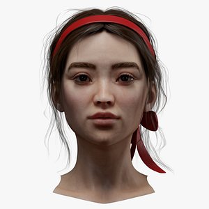 Alice Realistic model of female head 3D