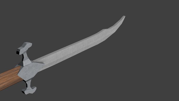 3d medieval scimitar