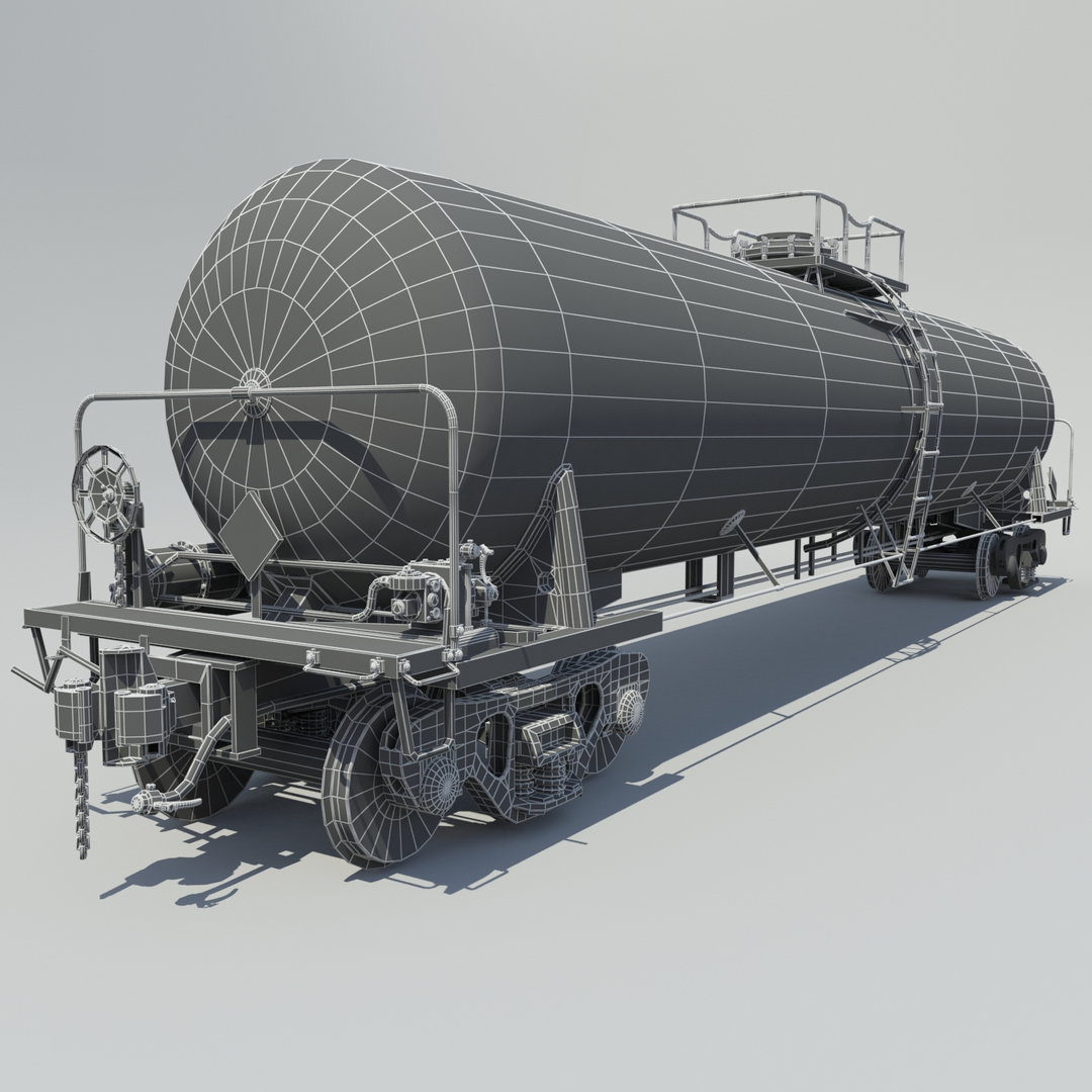 cargo train cars 3d model