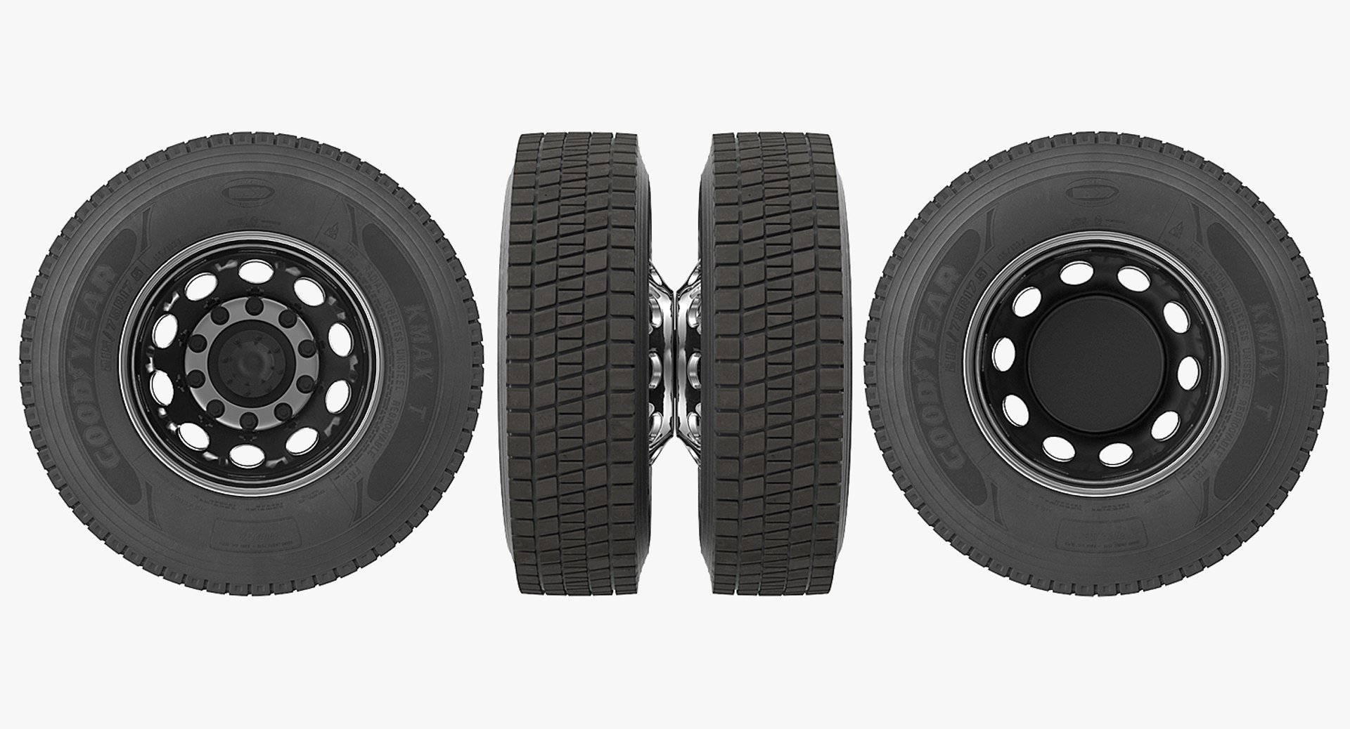 Truck Rear Wheels 3D Model - TurboSquid 1355633