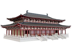 Japan Temple Hall 3D