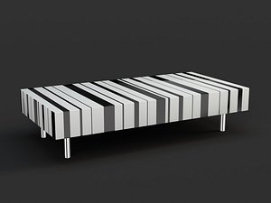 Modern Black and White Geometric Coffee Table