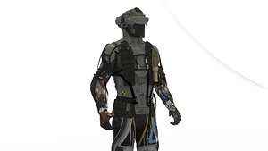 Heavy Combat Mech 3D Model Rigged for Game Engines Animation