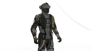 Heavy Combat Mech 3D Model Rigged for Game Engines Animation