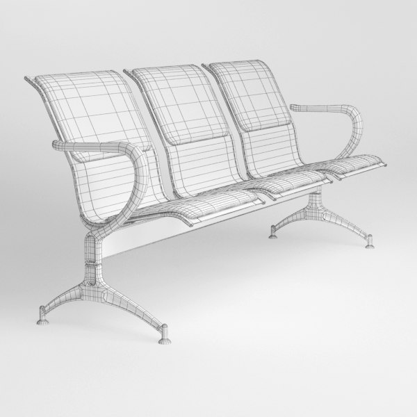 3d airport chair model