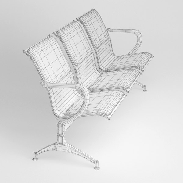 3d airport chair model