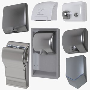 Public Restroom Hand Dryer Pack 3D model