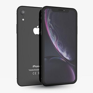 apple iphone xr black 3D model