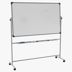 White Board 02 Low Poly 3D Model