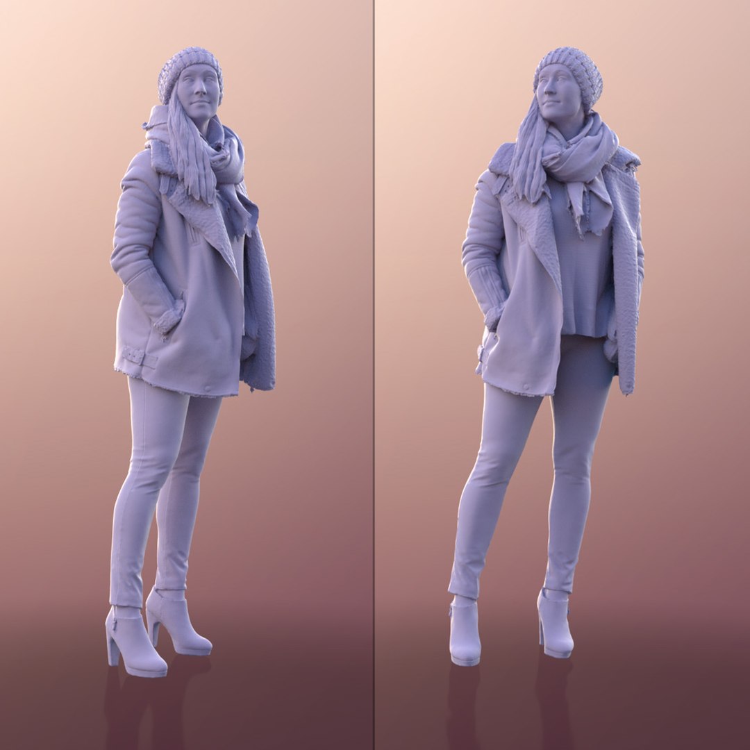 10686 Rocio - Woman Standing Cold Weather 3D Model - TurboSquid 1792866