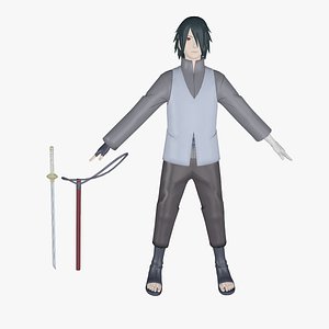 Sasuke Uchiha 3d model - Naruto, Boruto
