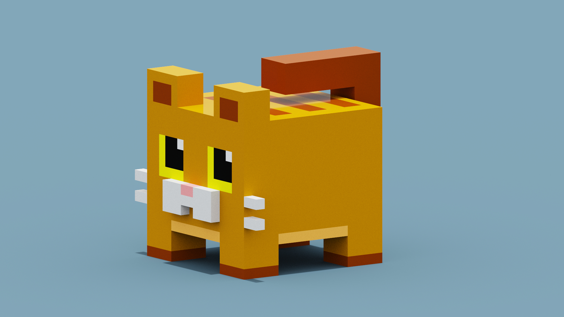 3D Model Voxel Cat Lowpoly - TurboSquid 1976263