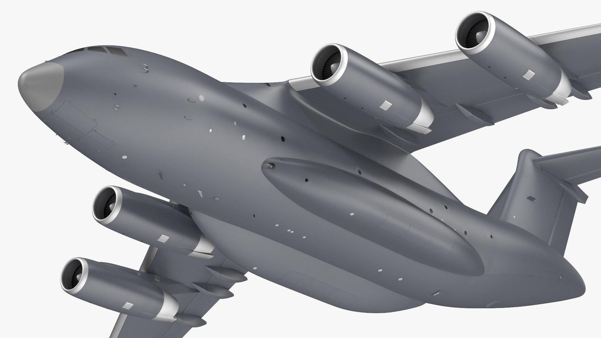 Large Military Transport Aircraft Flight 3D model preview