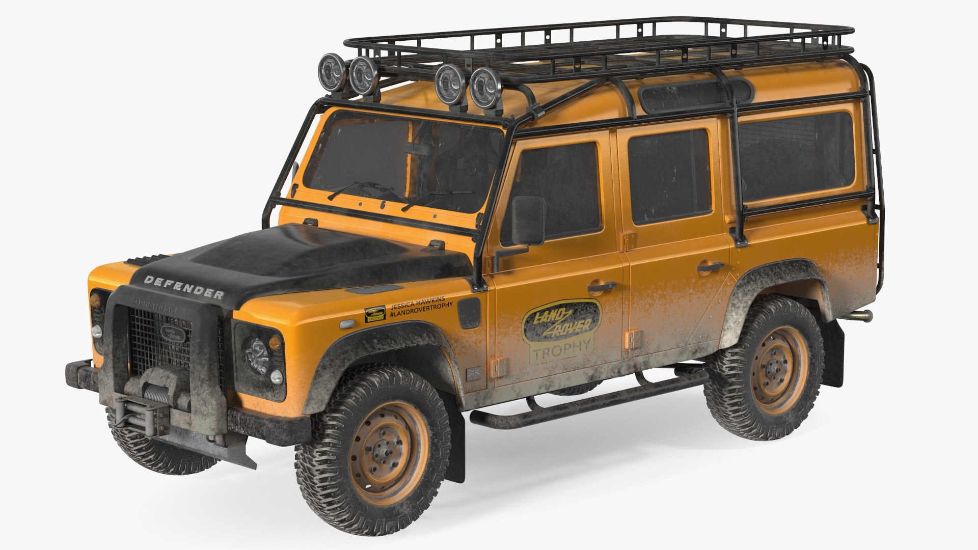 Land Rover Defender Works V8 Trophy Dirty 3D model preview