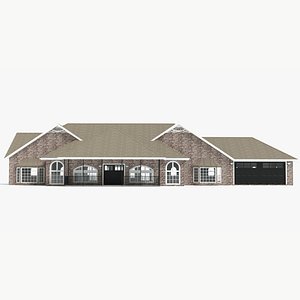 brick cottage 3d model