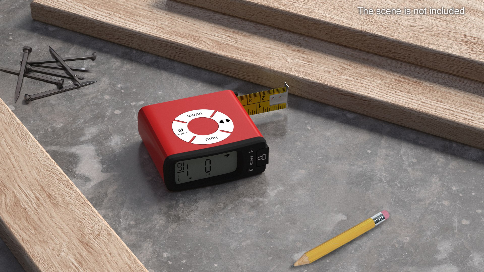 3D Digital Distance Meter - TurboSquid 2302476