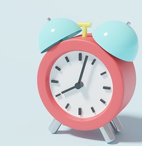 cartoon alarm clock 3D model