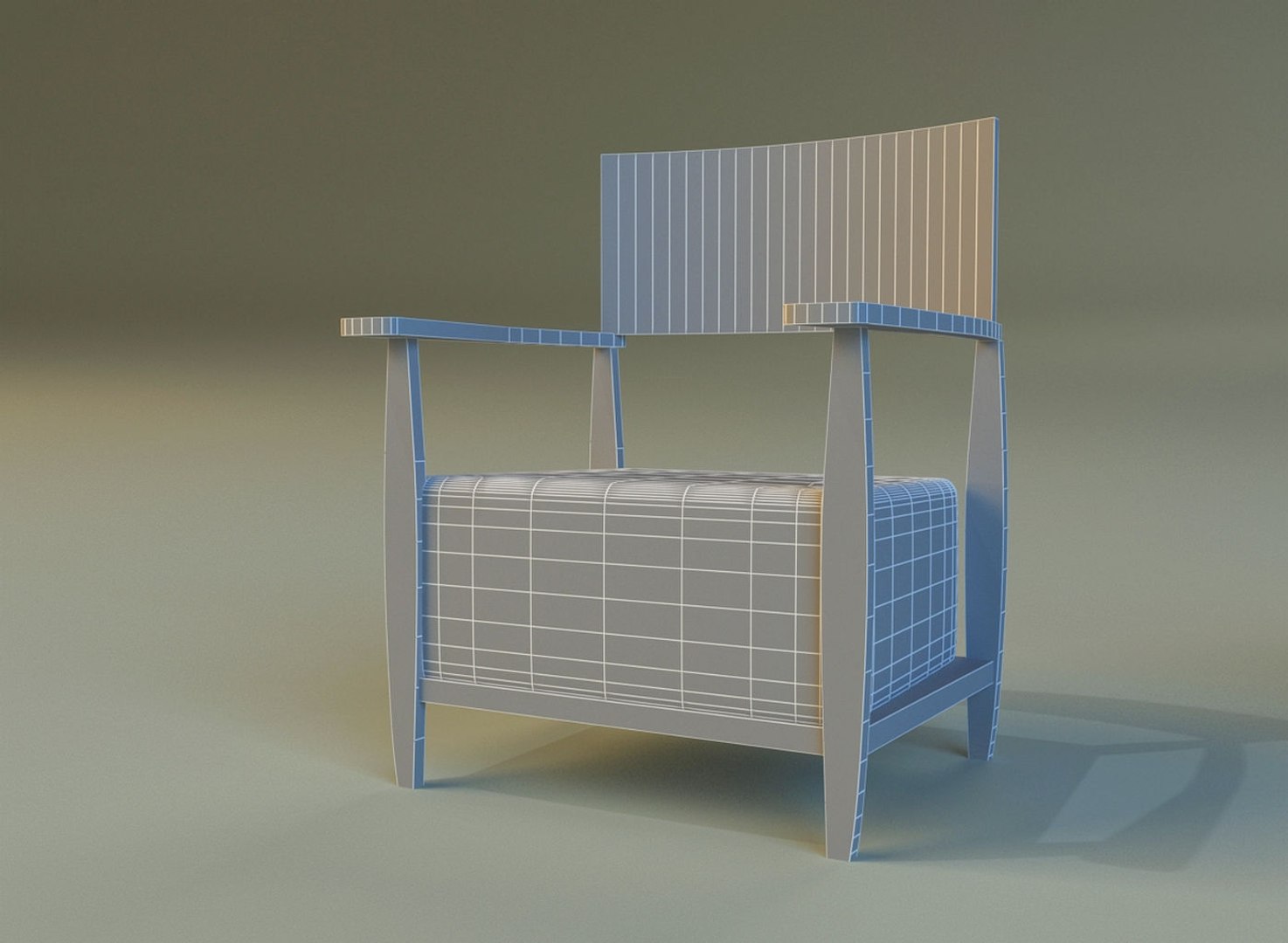 chair light wood 3d max