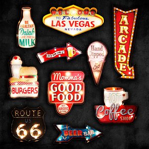Lighted Metal sign 7