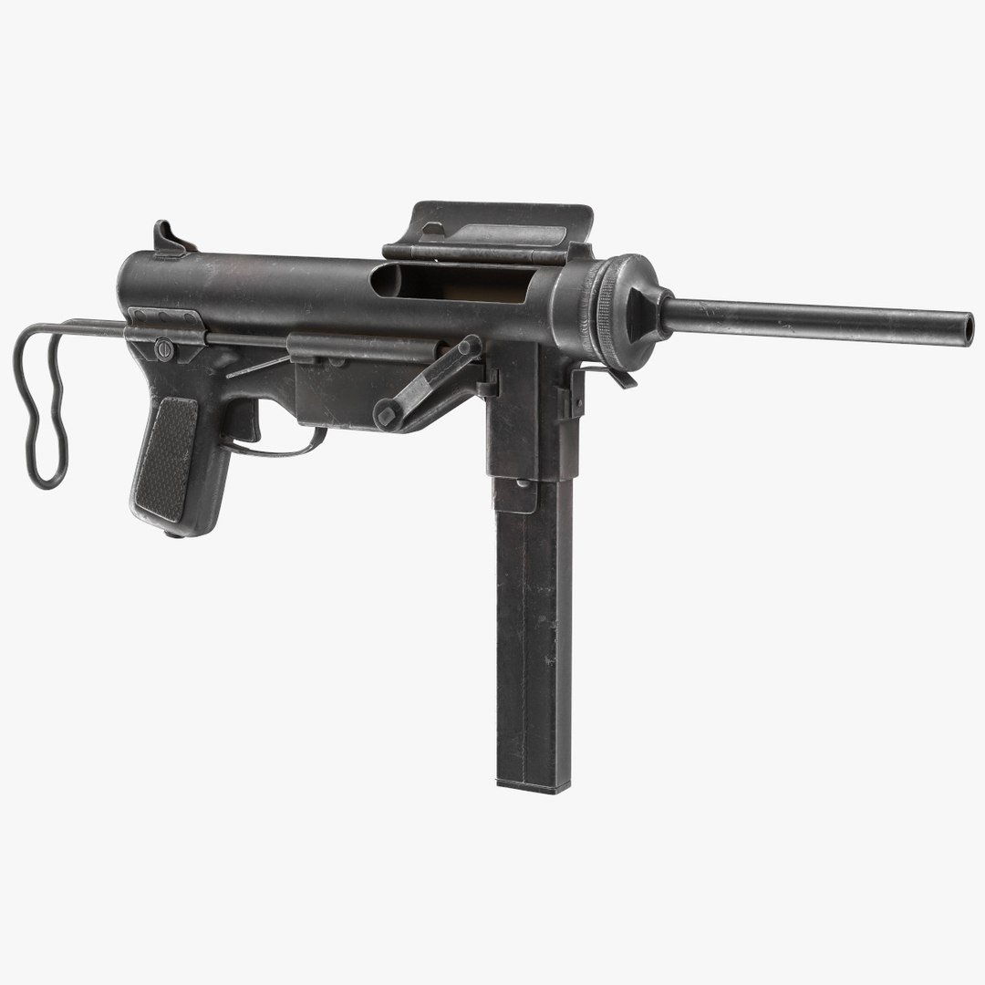 m3greasegun45caliberww2smg3dsm