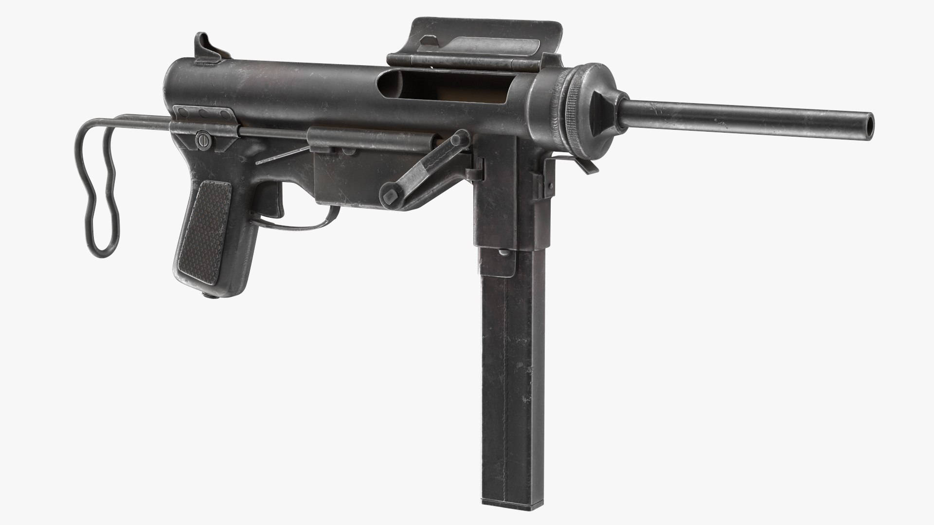 3D M3 Grease Gun 45 Caliber WW2 SMG - TurboSquid 1772150