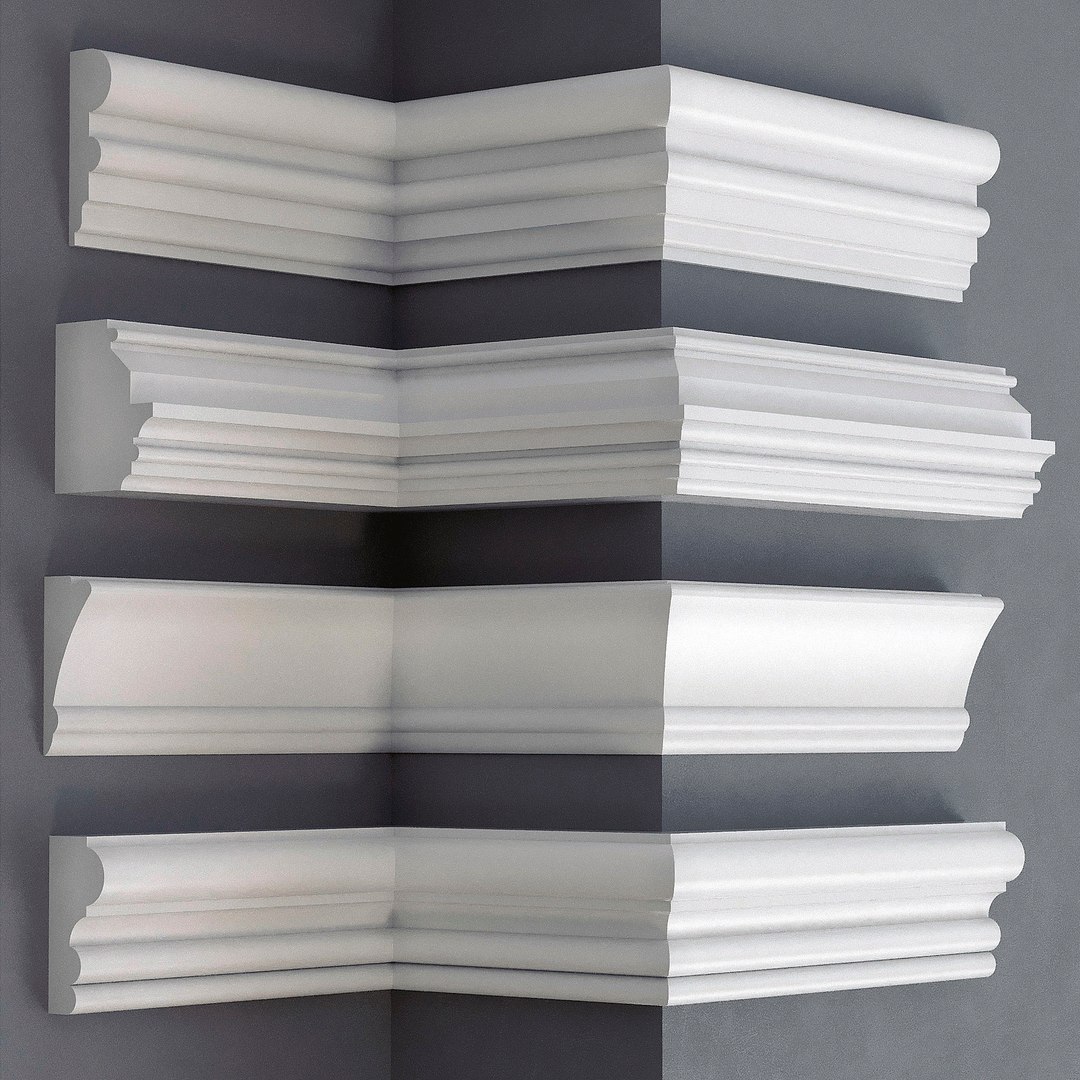 3D Linear Moldings 24 Pieces - TurboSquid 1413393