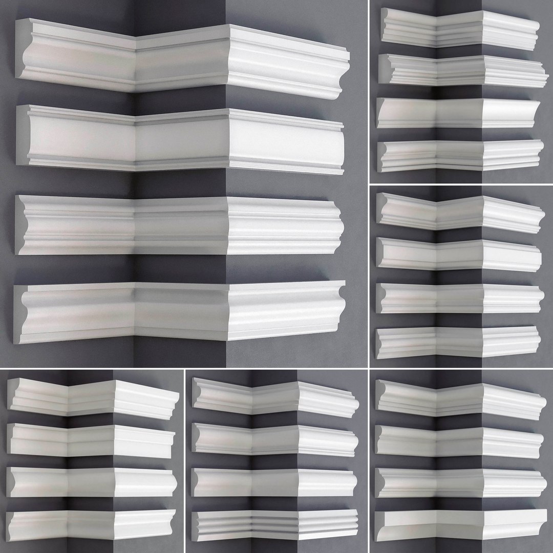3D Linear Moldings 24 Pieces - TurboSquid 1413393