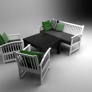 wooden outdoor set