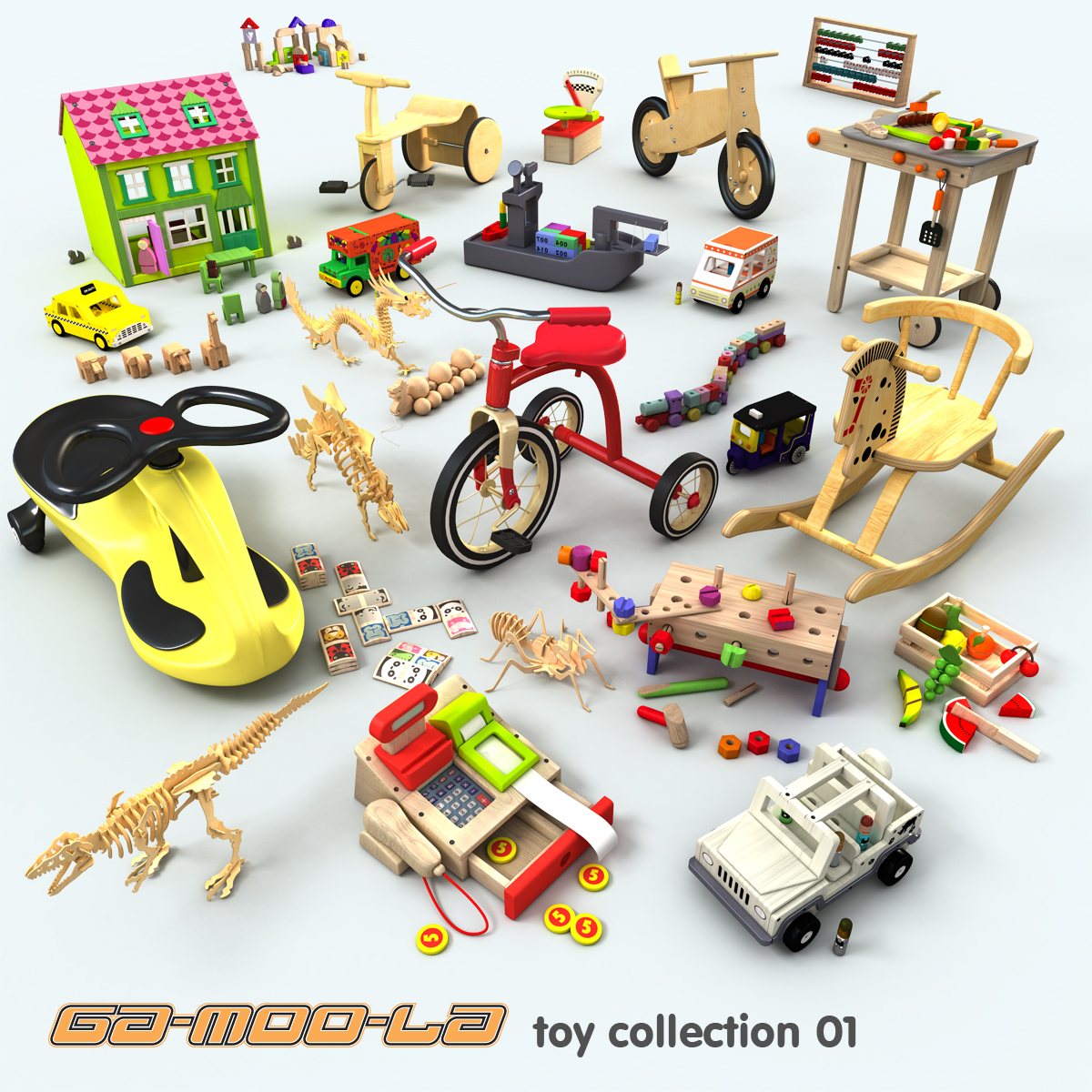 complete toys set 3d max