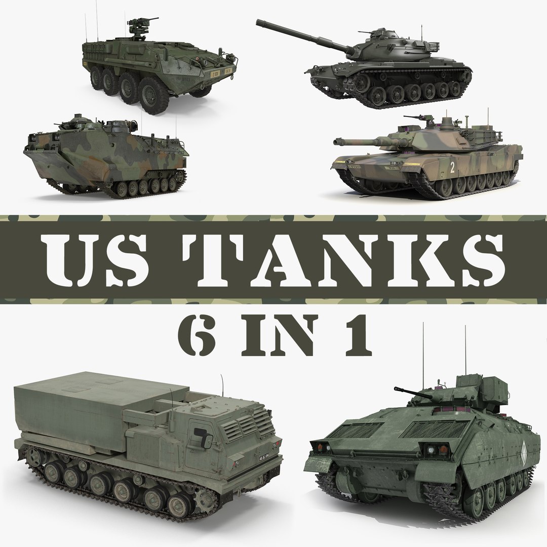 US Tanks Collection 3D model preview