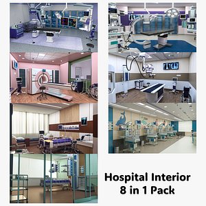 3D model Hospital Interior Mega Collection 8 In 1