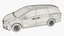 Seven-Seater Passenger MPV 2025 Black Rigged for Maya