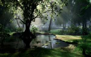 High Detailed Forest Lake Scene - Model