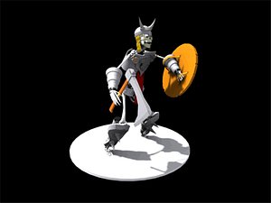 3d character undead model