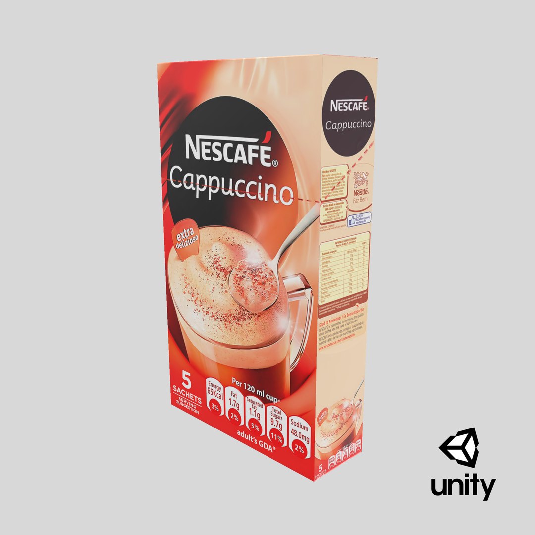 3D Nescafe Cappuccino Box https://p.turbosquid.com/ts-thumb/n0/EvpYNe/BL/stemcell_unity_render/png/1706009960/1920x1080/fit_q87/71cf6bb82a98c3f46d6d7e1f2c3ee86116ee25b1/stemcell_unity_render.jpg