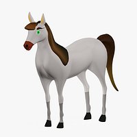 Horse Cartoon White