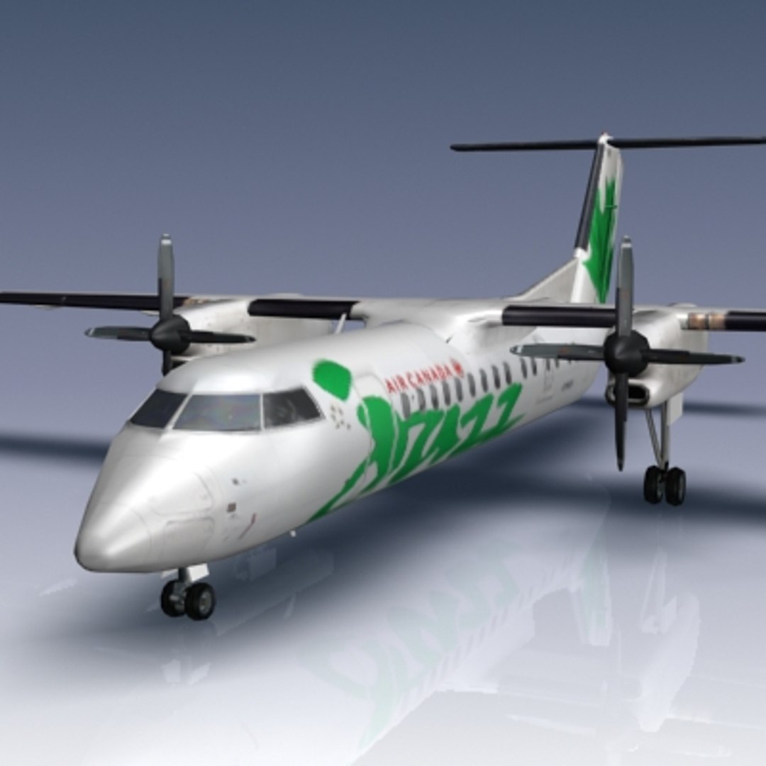3d Q300 Bombardier Airliner Model
