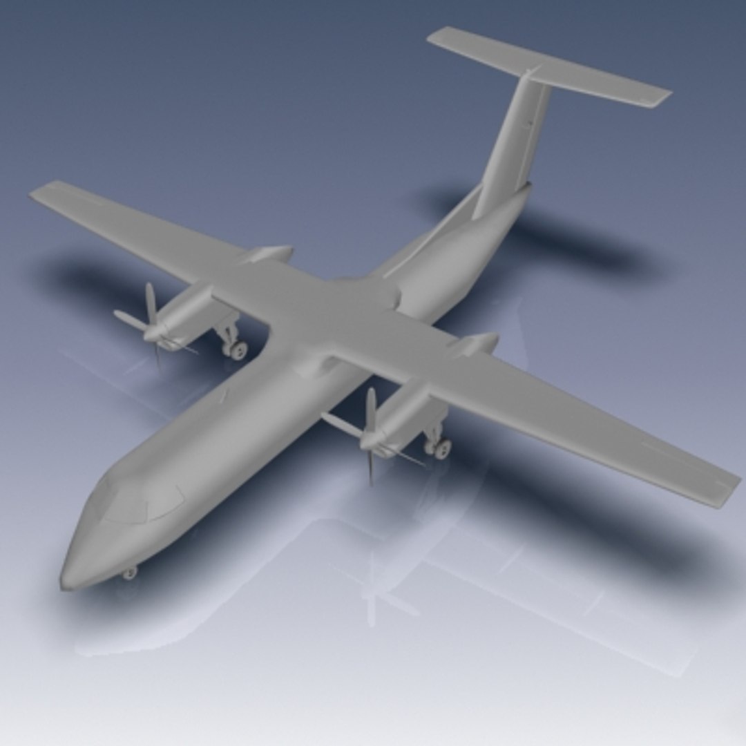 3d Q300 Bombardier Airliner Model